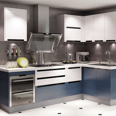 宇曼整體 櫥柜定制廚房組合廚柜子定做 進口愛格門板L型現代簡約